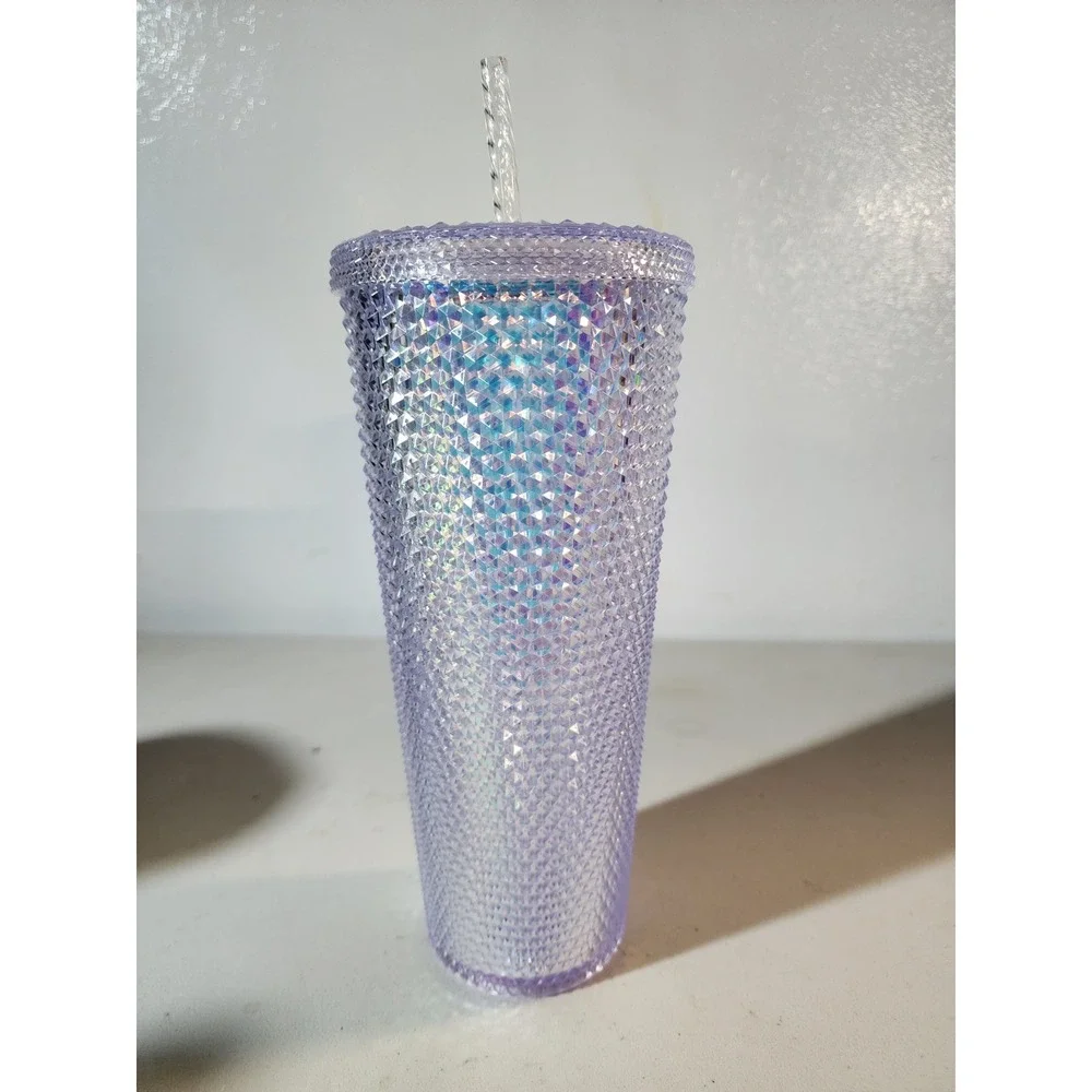 2023 Starbucks Clear Iridescent Unicorn Studded Venti 24oz Cold Cup Tumbler New